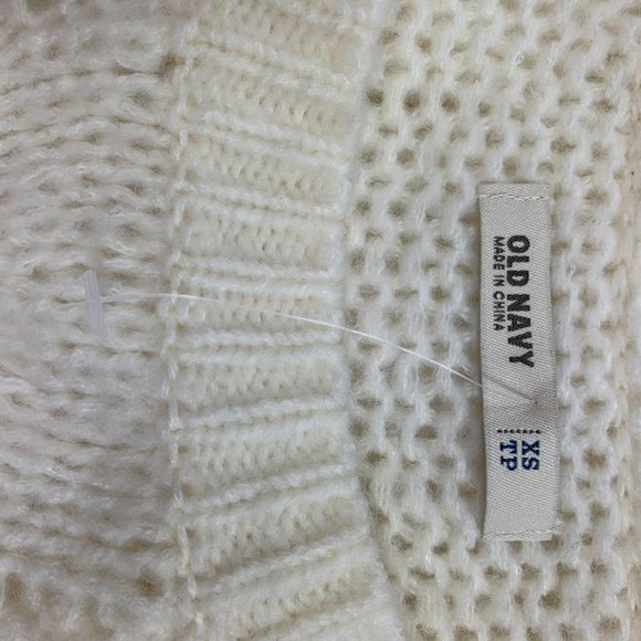 Old Navy NWT XS Ivory Sweater Wool Blend Knit - Picture 3 of 3